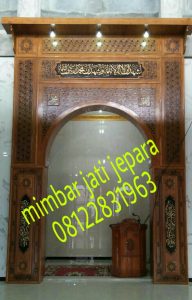 Mihrab Jati Minimalis Arabic