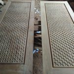 Pintu Jati Ukir Minimalis