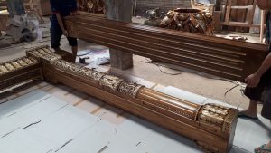 proses finishing Pintu Jati Ukir motif Afrika I