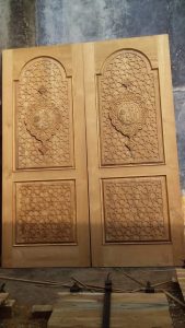 Pintu Jati Ukir Ornamen Arab