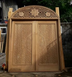 Pintu Jati Kusen Lengkung Arabic
