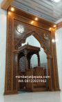 Mihrab Jati Ukiran Ornamen Kaligrafi