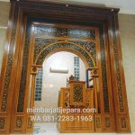 Mihrab Jati Kaligrafi Masjid Batak