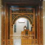 Mihrab Jati Kaligrafi Masjid Batak